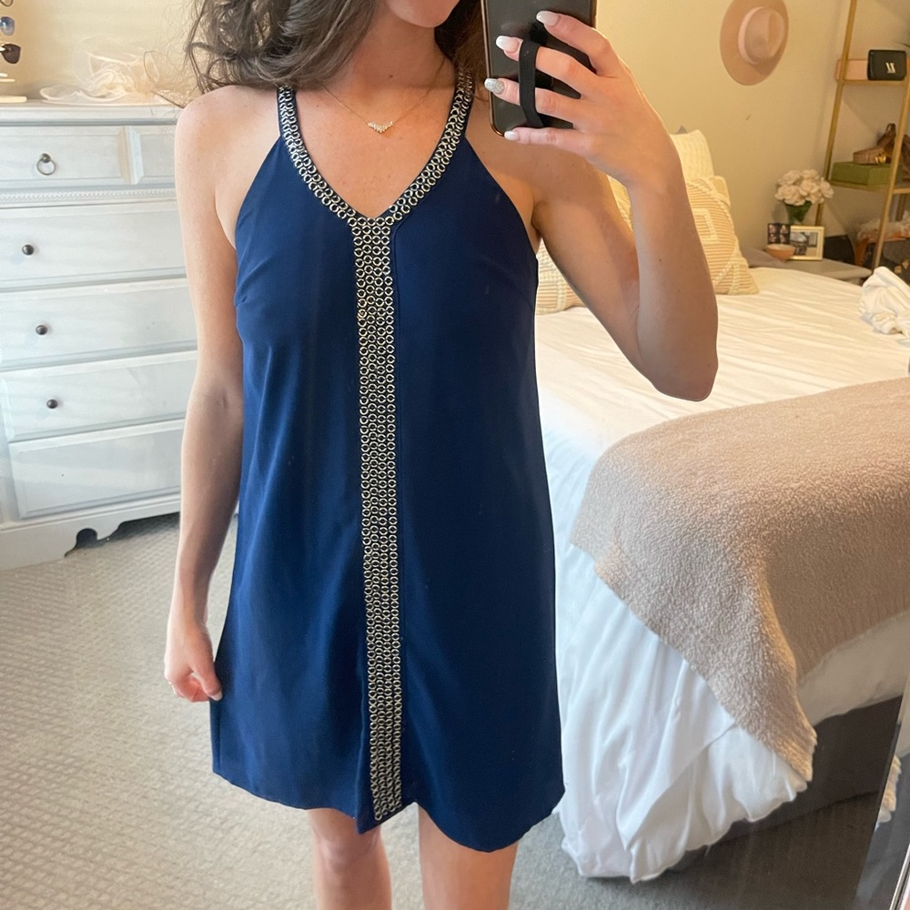 Blue cocktail dress